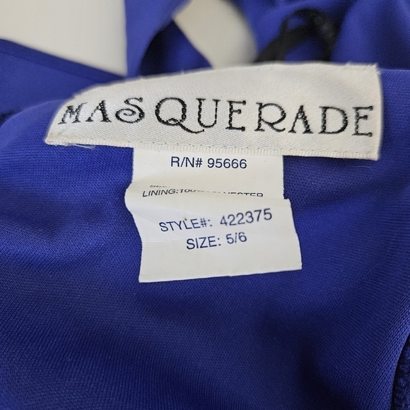 Masquerade Formal Gown Beaded Top Sz 5/6 - Picture 7 of 7